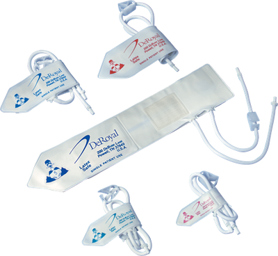 DEROYAL DISPOSABLE NEONATAL BLOOD PRESSURE CUFFS (PACKAGING - CASE OF 10 BOX)