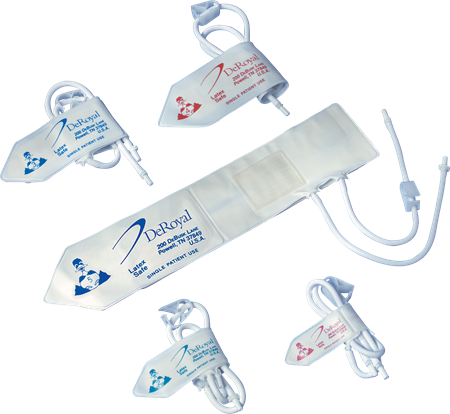 DEROYAL DISPOSABLE NEONATAL BLOOD PRESSURE CUFFS (PACKAGING - CASE OF 10 BOX)