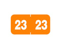 Ames® Compatible Color Code Label Year "23", 1-1/2" x 3/4", Orange, Mylar, 1000 Per Roll | CC-23