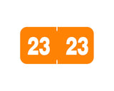 Ames® Compatible Color Code Label Year "23", 1-1/2" x 3/4", Orange, Mylar, 1000 Per Roll | CC-23