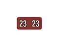 Colwell Compatible Color Code Label Year "23", 1 x 1/2", Dark Red, Mylar, 500 Per Roll | COES-23