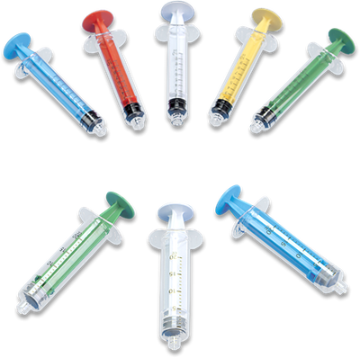 DEROYAL COLORED PISTON SPECIALTY SYRINGES (PACKAGING - CASE OF 50)