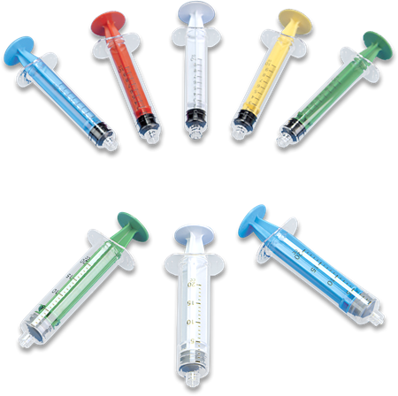 DEROYAL COLORED PISTON SPECIALTY SYRINGES (PACKAGING - CASE OF 50)