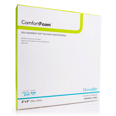ComfortFoam Foam Wound Dressing With Soft Silicone Adhesive (Size 6" x 6")