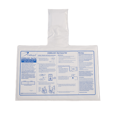 DEROYAL CORDLESS BED AND CHAIR SENSOR PADS (PACKAGING - EACH)