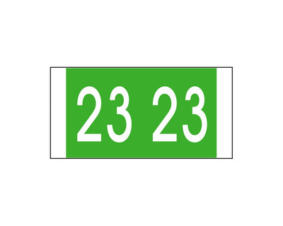 COL'R'TAB® Compatible Color Code Label Year "23", 1-1/2" x 3/4", Green, Mylar, 500 Per Roll |  CT-23