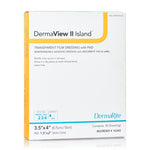 DermaView II Island Transparent Film Wound Dressing with Non-Adherent, Absorbent Pad (Size 6" x 6")