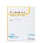 DermaView II Island Transparent Film Wound Dressing with Non-Adherent, Absorbent Pad (Size 6" x 6")
