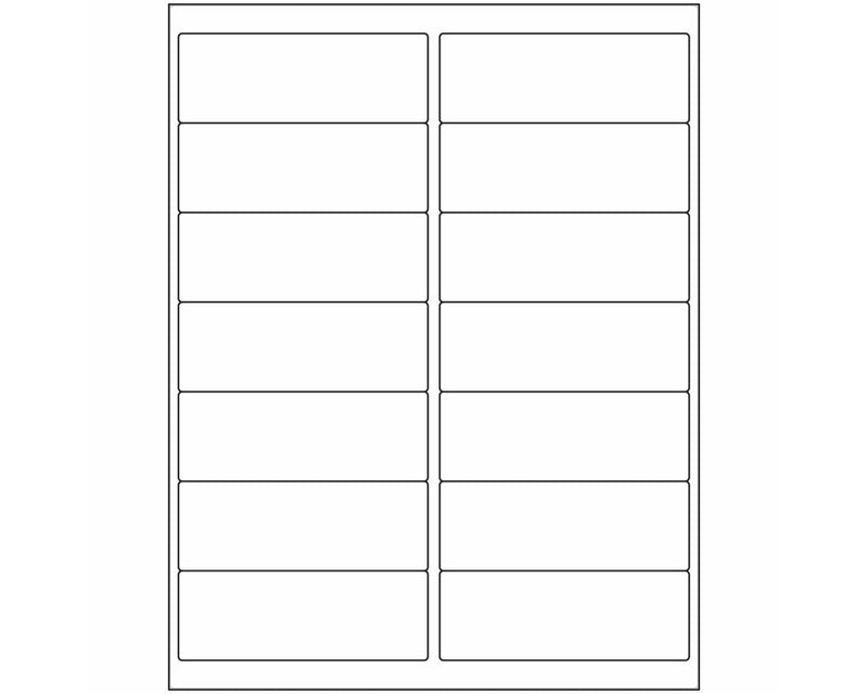 PDC Label Laser Paper Permanent 2 4"x1 7/16" White 14 per Sheet, 100 Sheets per Box | DPSL17-4