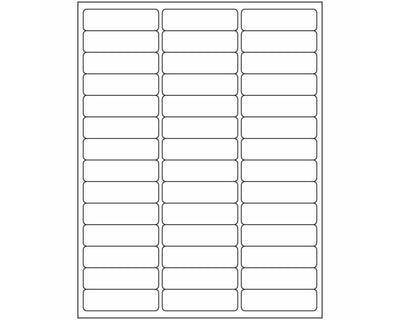 PDC Label Laser Paper Permanent 2-5/8"x3/4" White 42 per Sheet, 250 Sheets per Box |  DPSL34-258