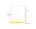 PDC Direct Thermal Label, Epic Compatible, Paper, 2" x 1-15/16", Yellow Stripe, 3" Core, 2700 per roll, 6 rolls per box | EPCDT-BKR-WY