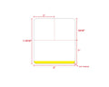 PDC Direct Thermal Label, Epic Compatible, Paper, 2" x 1-15/16", Yellow Stripe, 1" Core, 1480 per roll, 12 rolls per box | EPCDT-BKR-YB