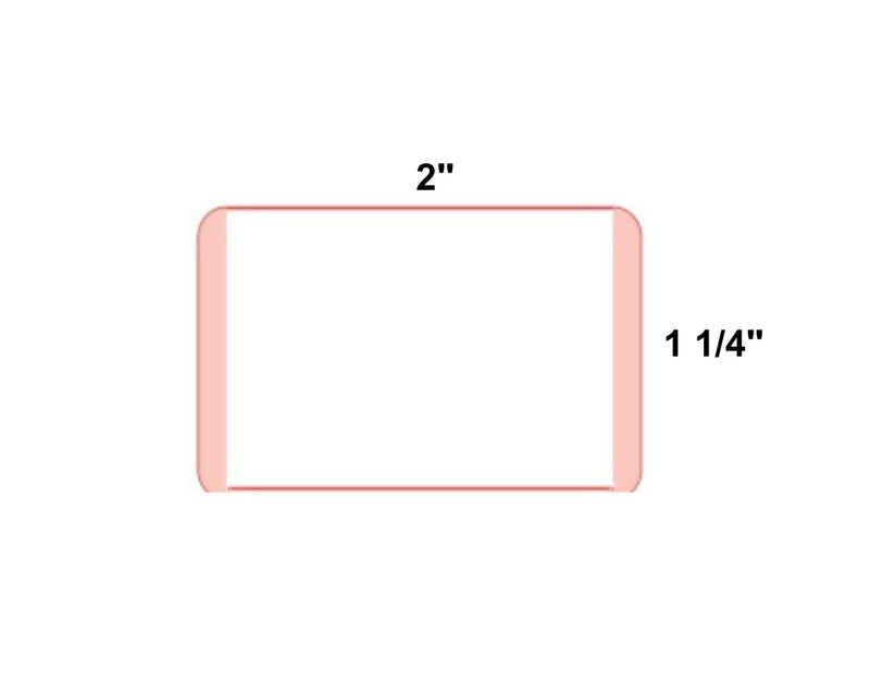 PDC Direct Thermal Label, Epic Compatible, Paper, 2" x 1-1/4", Pink Border, 3/4" Core, 250 per roll, 8 per box | EPCDT-PNKB-MINI