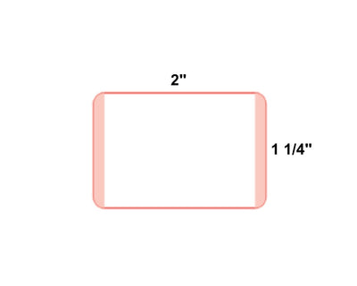 PDC Direct Thermal Label, Epic Compatible, Paper, 2" x 1-1/4", Pink Stripes, 3" Core, 5000 per roll |  EPCDT-SYN-PNKB