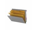 Smead® End Tab Folder Fas# 1&3, 25pt Pressboard Smead Gray 3 Dividers 3" Expansion 12-1/4" x 9-1/2", 50 per Case | ETC400-3D-GY
