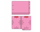 Barkley™ Match End Tab Folder Fas# 1&3 11pt Color Stock Pink Flush Front 12 1/4" x 9 1/2" 2ply - 50 per Box | ETF229PK