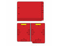 Barkley™ Match End Tab Folder Fas# 1&3 11pt Color Stock Red Flush Front 12 1/4" x 9 1/2" 2ply - 50 per Box | ETF229R