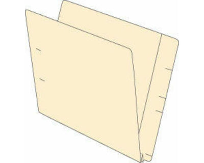Filepro® End Tab Folder No Fas 14pt Manila 2" "V" Style Expansion 12-1/4"x9-1/2" 2ply 250 per Case | ETF81B