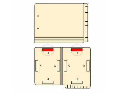 Filepro® End Tab Folder Fastener # 1&3 14pt Manila Flush Front 12-1/4"x9-1/2" 2ply 250 per Case | ETF9B