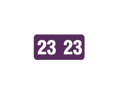Smead® Compatible Color Code Label Year "23", 1" x 1/2", Purple, Mylar, 250 Per Roll |  ETS-23