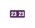 Smead® Compatible Color Code Label Year "23", 1" x 1/2", Purple, Mylar, 500 Per Roll | ETY-23