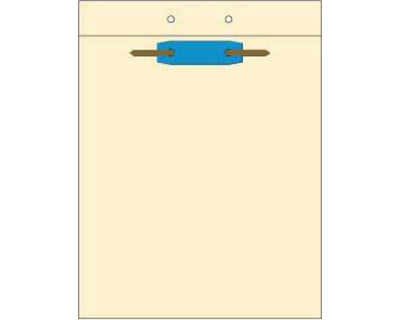 Fileback Fastener #1 No Tab Top Hinge 11pt Manila 8-1/2"x11" 200 per Case | FB16