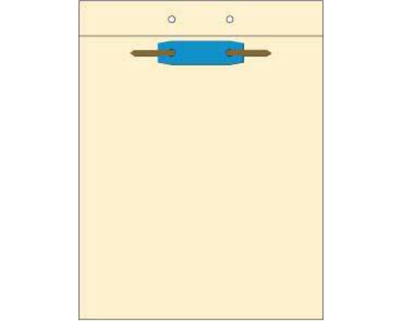 Fileback Fastener #1 No Tab Top Hinge 11pt Manila 8-1/2"x11" 200 per Case | FB16
