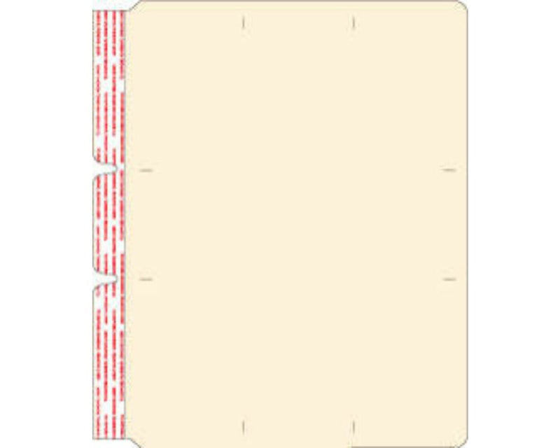Fileback No Fastener No Tab Sige Hing 11pt Manila 8-1/2"x11" 250 per Case | FB6B