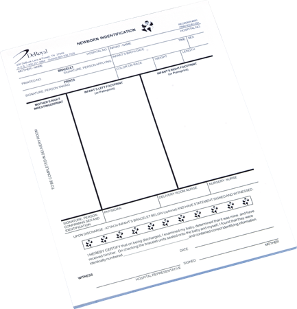 DEROYAL DEROYAL FOOTPRINTER ID FORM (PACKAGING - CASE 50 PAD)