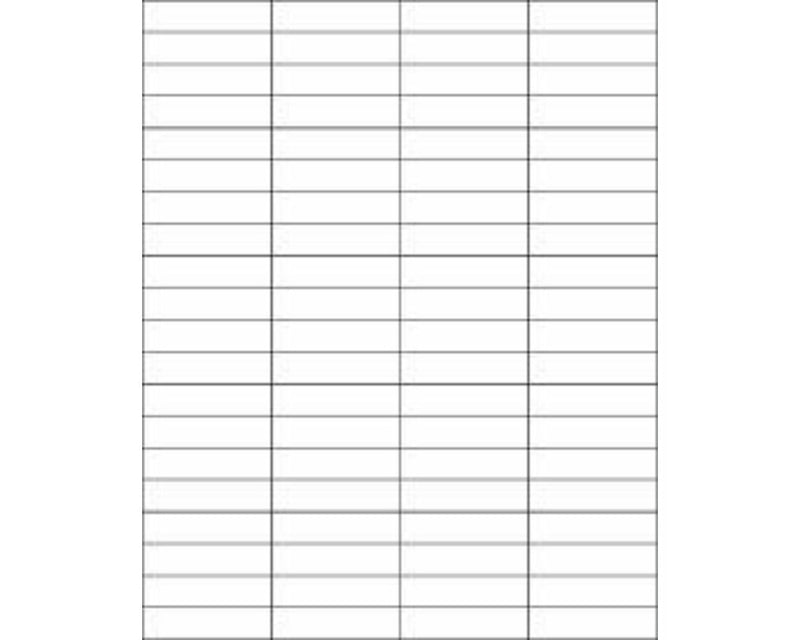 PDC Chart Labels Laser Paper Portrait 2x1/2 White - 80 per Sheet, 100 Sheets per Pack | GLLS122