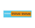 PDC Syringe Flag Label Synthetic Permanent "Paralyzing Agent Use" 3 7/8" X 3/4" Orange, 20 per Sheet, 100 Sheets per Package | HCL17438