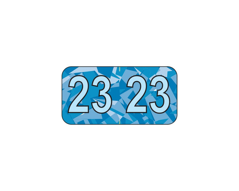 Colwell Compatible Color Code Label Year "23", 1-1/2" x 3/4", Blue, Mylar, 500 Per Roll | HOLB-23