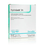 HydraLock SA Super-Absorbent Wound Dressing with Non-Adherent Contact Surface and Waterproof Backing (Option 6" x 10")