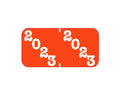 Jeter® Compatible Color Code Label Year "2023", 1-1/2" x 3/4", Dark Orange, Mylar, 500 Per Roll |  JPYM-23
