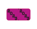 Jeter® Compatible Color Code Label Year "2023", 1-1/2" x 3/4", Purple, Mylar, 500 Per Roll | JTYM-23