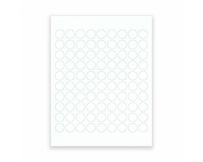 PDC Laser Cryo Label 3/4" Circle 90 per Sheet, 100 Sheets per Box | LASCR6