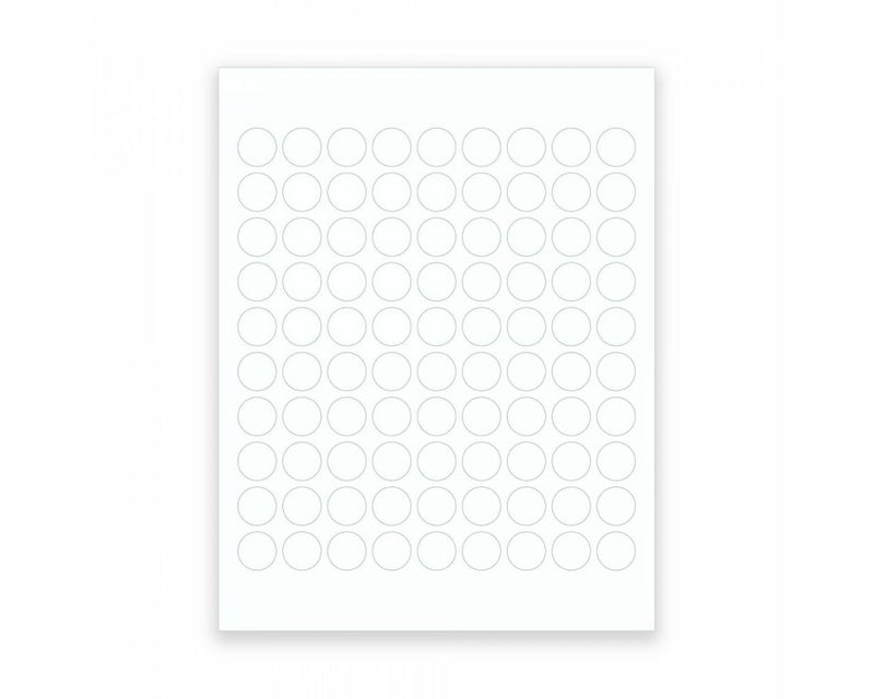 PDC Laser Cryo Label 3/4" Circle 90 per Sheet, 100 Sheets per Box | LASCR6