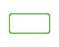 PDC Direct Thermal 2"x1" Label, 3/4" Core Size, Green Border, 350 Labels per Roll, 36 Rolls per Case | LDQL220GB