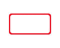 PDC Direct Thermal 2"x1" Label, 3/4" Core Size, Red Border, 350 Labels per Roll, 36 Rolls per Case | LDQL220RB