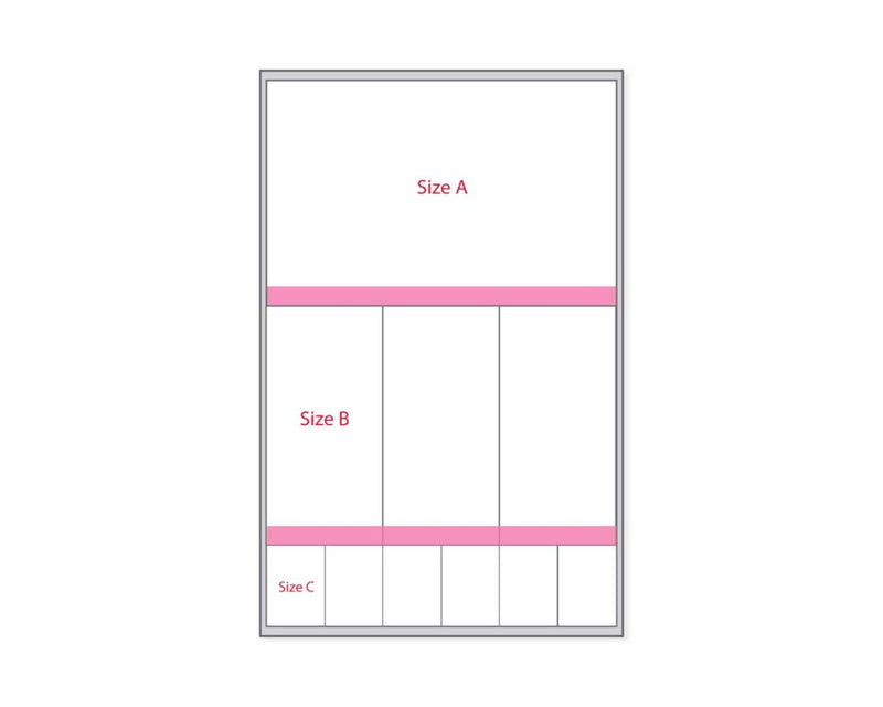 PDC Label Meditech Direct Thermal Paper Permanent 3" Core 3 3/8"x5 1/4" White with Pink 1000 per Roll | LDWHG01