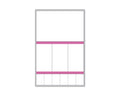 PDC Label Meditech Direct Thermal Paper Permanent 3" Core 3 3/8"x5 1/4" White with Pink 500 per Roll, 2 Rolls per Case | LDWHP127