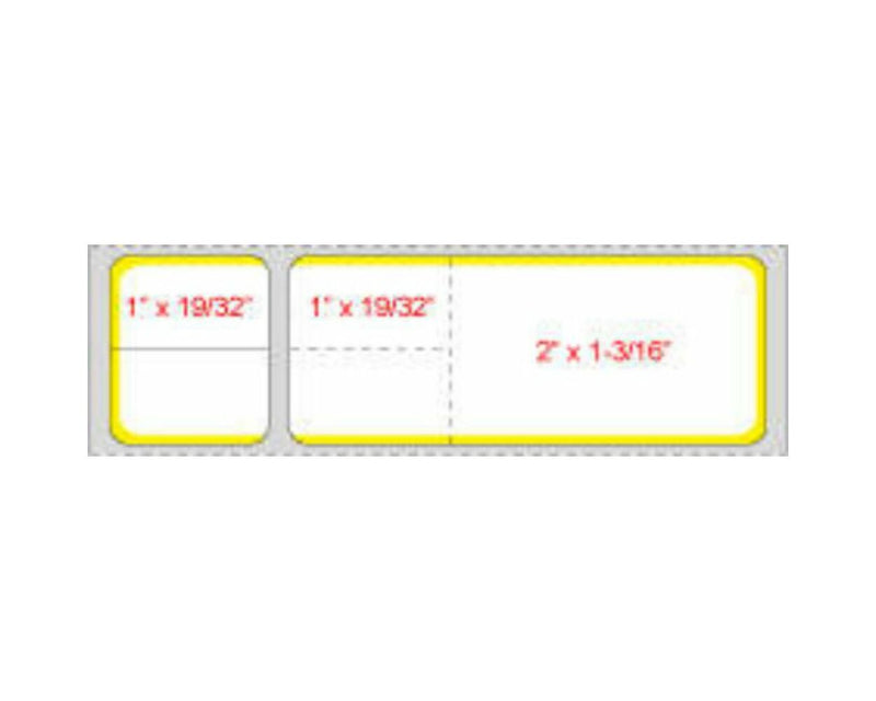 PDC Label Misys/Sunquest Direct Thermal Paper Permanent 3" Core 4 1/8"x1 3/16" Yellow 4300 per Roll, 2 Rolls per Case | LDWHP129