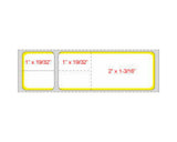 PDC Label Misys/Sunquest Direct Thermal Paper Permanent 3" Core 4 1/8"x1 3/16" Yellow 4300 per Roll, 2 Rolls per Case | LDWHP129