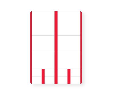 PDC Label SMS Direct Thermal Paper Permanent 3" Core 4-1/4" X 6" White with Red 1000 per Roll, 2 Rolls per Case | LDWHP12R