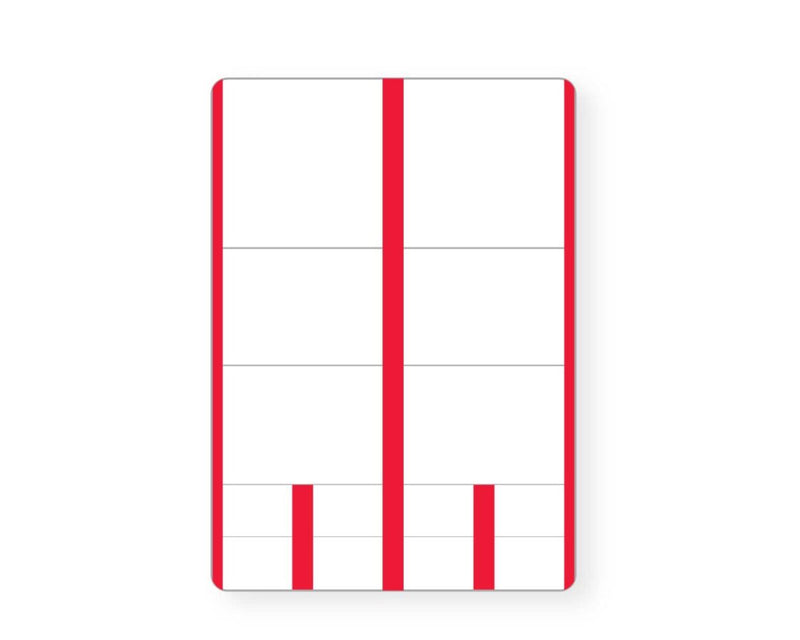 PDC Label SMS Direct Thermal Paper Permanent 3" Core 4-1/4" X 6" White with Red 1000 per Roll, 2 Rolls per Case | LDWHP12R
