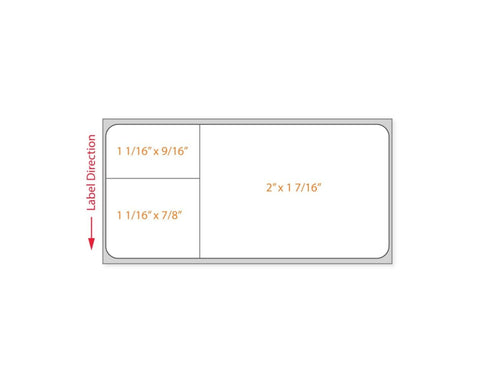PDC Label Misys/Sunquest Direct Thermal Paper Permanent 3" Core 3 1/16"x1 7/16" White 1200 per Roll, 5 Rolls per Case | LDWHP134