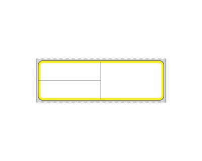PDC Label Meditech Direct Thermal Paper Permanent 1" Core 4"x1 1/4" White with Yellow 1000 per Roll, 8 Rolls per Case | LDWHP158