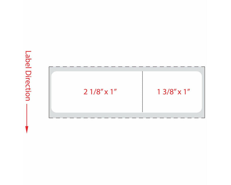 PDC Label Direct Thermal Paper Permanent 3" Core 3 1"/2"x1 White 5000 per Roll | LDWHP161