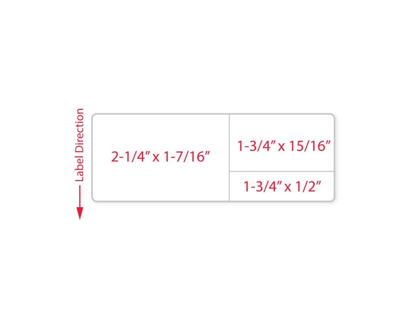 PDC Label Direct Thermal Paper Permanent 3" Core 4"x1 7/16" White 3500 per Roll | LDWHP290