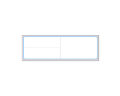 PDC Label Meditech Direct Thermal Paper Permanent 3" Core 4"x1 1/4" White with Blue 3600 per Roll | LDWHP65